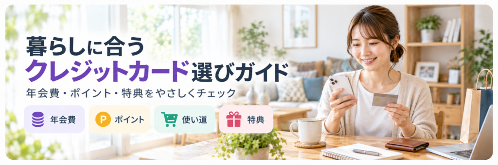クレジットカード選びで確認したい年会費・ポイント・使い道・特典をまとめたガイド